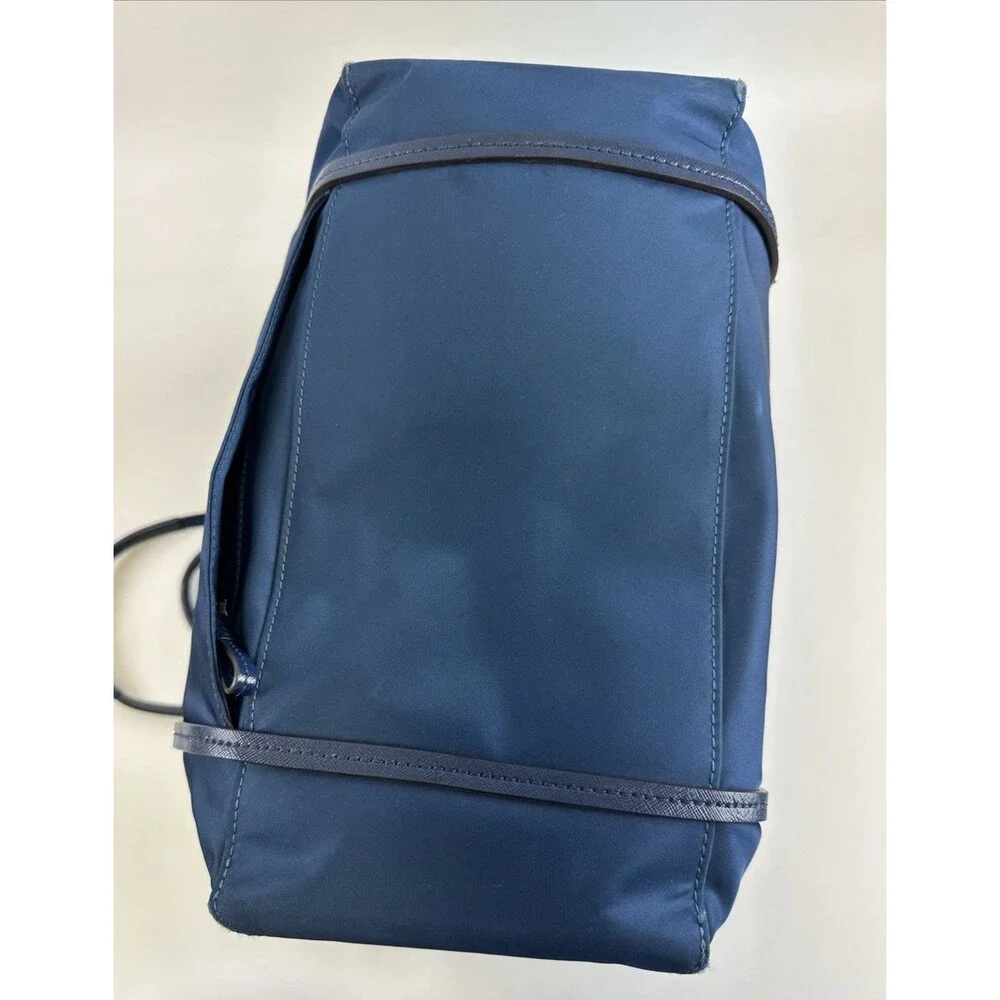 TUMI Voyageur Q Tote Bag Navy‎ Nylon Double Leather Straps Travel Quality Large